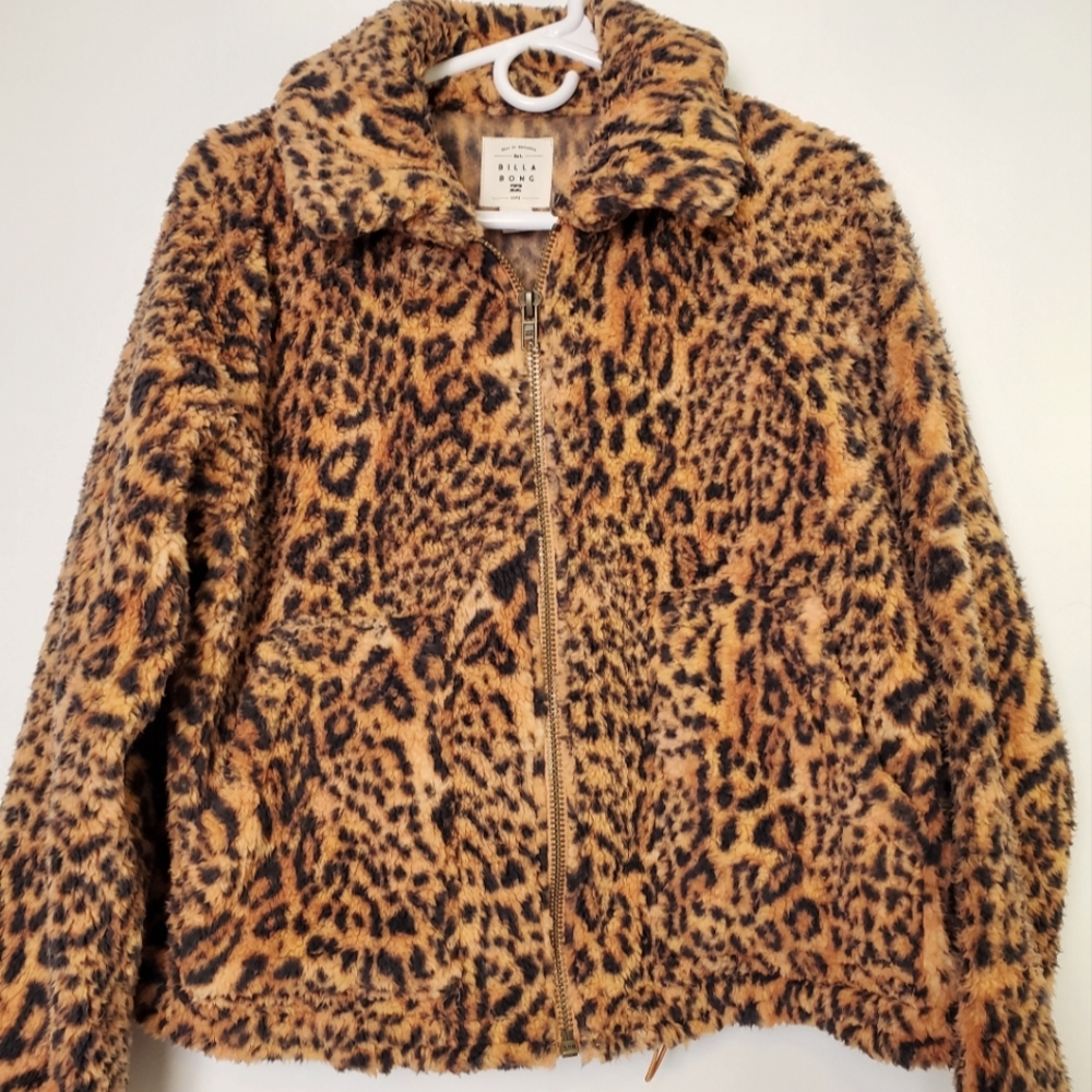 Billabong Faux Fur Tiger Print Jacket